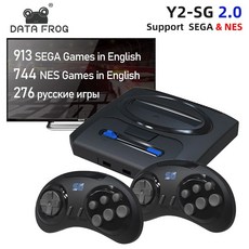 레트로게임기 DATA FROG16 비트 비디오 게임 Sega Genesis 및 메가 드라이브 게임과 호환 NES SEGA TV 콘솔용 1900 내장, 2.900 With FC game  Y2 SG