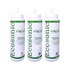 Ecosonic 초음파젤 보틀형 250mlX3ea(그린)_고주파젤 물리치료실용젤 저주파젤 병원젤, 3개