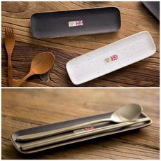 이천도자기 다이아 유광 고급 수저받침 1P 도자기 식기 받침대 테이블웨어, 블랙, 1개