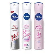 데오드란트 /뽀송뽀송 /니베아 스프레이형, 드라이, 1개, 200ml