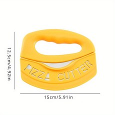 커버 피자 커터 음식 다지기 허브 치즈 나이프 링 정밀 슬라이스, 1.yellow, 1개