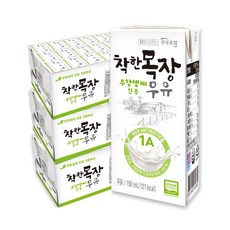 건국우유 착한목장 무항생제 우유 190ml 72팩