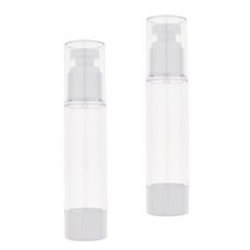 FWT 2x 멸균 에어리스 펌프 병 리필 토너 / 로션 / 세럼 용기 50ml, 1개