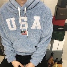 시스템클로즈 남녀공용 USA 양털 맨투맨