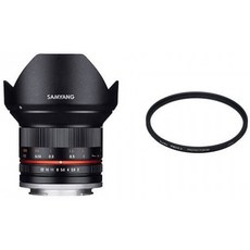 SAMYANG 단 초점 광각 렌즈 12mm F2.0 블랙 소니 αE 용 + PRO1D 프로텍터 67mm 세트
