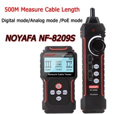 NOYAFA NF8209S POE 와이어 검사기 LCD 디스플레이 측정 길이 LAN 케이블 Cat5 Cat6 LAN 테스트 네트워크 도구 스캔 케이블 와이어맵 테스터, 2)NF810