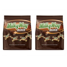 밀키웨이 초콜릿바 274g 2팩 미니사이즈 Milky Way Milk Chocolate Minis Size Candy Bars 9.7 Oz, 2개