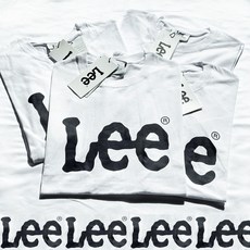 LEE 리 상의 빅트위치 화이트 루즈핏 반팔 티 티셔츠