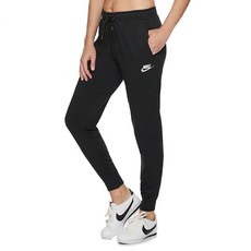 나이키 NSW 에센셜 레귤러 플리스 기모 조거 팬츠 블랙 여자 트레이닝 긴바지 츄리닝 BV4095-010