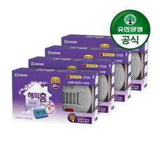 유한양행 [본사직영] 해피홈 파워매트 코드롤러 훈증기+리필 60매, 4개