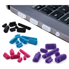 노트북 PC 꾸미기 액세서리 용품 USB 포트 충전 먼지 보호 부품 마개 실리콘 캡, 블랙