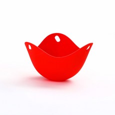 에그쿠커 계란 삶는기계 찜기 실리콘 밀렵꾼 밀렵용 포드 팬 몰드 주방 요리 1개, red