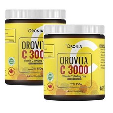 캐나다 오로니아 ORONIA OROVITA 오로비타 비타민C 3000 분말, 2개, 150g