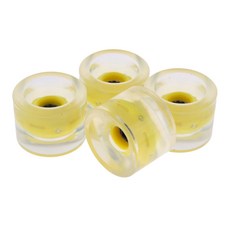 트럭 용 4pcs 70mm 롱 보드 휠 스케이트 보드 용 크리 에이 티브 라이트 업 깜박임 휠 남성 여성 야외 스케이트, PU, 옐로우