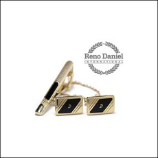레노다니엘 Cuff Links Tie Clip Gift Set 선물 세트 커프스버튼 khbe