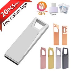 고속 20pcs 윈도우10설치usb USB 20 금속 플래시 드라이브 16 바이트 32 64 128 Pendrive 방수 스틱 키 링, 256M, style6, 1개