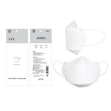 늘푸른 황사방역용 KF80 마스크 화이트 (식약처허가 국산 공적마스크 / 낱장단위 개별포장 / 50매입 박스출고), 50개, 소형