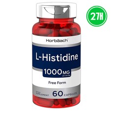 2개 Horbaach L-Histidine 1000mg 히스티딘 60캡슐, 60개