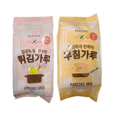 피코크 한팩씩 튀김 가루 500g+부침가루 500g