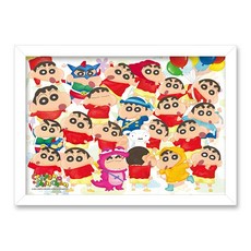 (PS) 짱구는 못말려 와글와글 직소 퍼즐 캐릭터 액자패키지, 슬림화이트, 300피스
