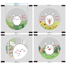 밀봉테잎 종이컵 플라스틱컵 음료잔 실링지 플라스틱 실링필름 버블티 카페 텀블러, 토끼 2800장