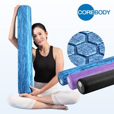 코어바디 필라테스 폼롤러 91cm 원형, 블루마블, 1개