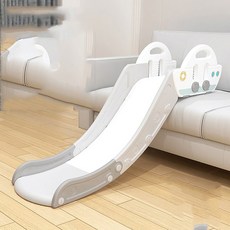 브레인포 실내미끄럼틀 아기 거실놀이기구 침대 옆 소파 유아미끄럼틀, 12-조절가능 화이트 130cm
