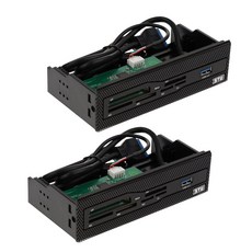 STK2Pcs 5.25 "USB3.0 내장형 카드 리더기 데스크탑 용 멀티 카드 전면 패널, 단일상품