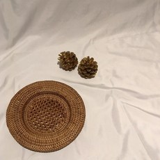 언더 플레이트 수제 고급 라탄 식기받침 S 홈테코