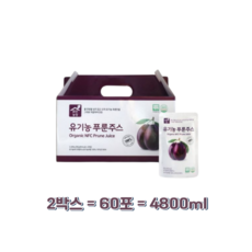 맑은농장 유기농 푸룬주스 80g, 4.8L, 1개