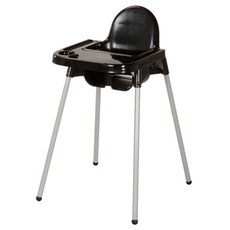 마켓비 SIGTAG 유아 식탁 의자 + 트레이 세트 블랙 58 x 62 90 cm