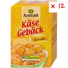 알나투라 바이오 고다 치즈 비스킷, 80g, 12개