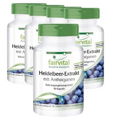 독일 페어바이탈 fairvital Blueberry 안토시아닌이 함유된 블루베리 추출물 1500mg, 5개, 90정