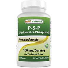 베스트네츄럴스 프리미엄 포뮬러 P-5-P 100mg 타블렛, 120개입, 1개, 120정 - 파이보