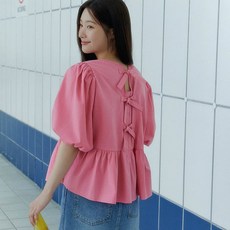 온앤온 Back Ribbon Blouse NEW4XB630