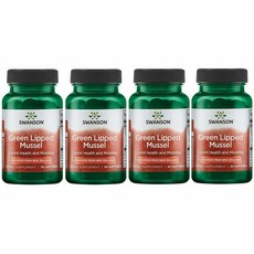 스완슨 Swanson New Zealand Green Lipped Mussel Oil 뉴질랜드 초록잎 홍합 머슬 오일 30캡슐 4팩, 1개, 1
