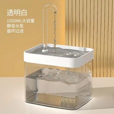 펫 초저소음 반려동물 물 분수 자동 USB 전기 고양이 개 디펜서 및 화상 방지 1.5L 재순환 필터, 없음, 없음