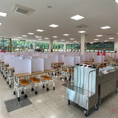 fs 백색포맥스 학교 식당 칸막이 가림막 4인용 6인용, 상품종류:6인양날형-1750×600×600