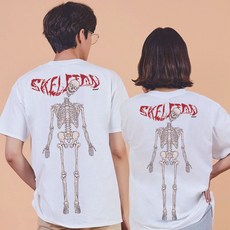 키밍 해골 뼈 skeleton 스트릿패션 여름박스티