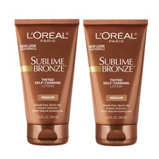 로레알 서브라인 브론즈 태닝 크림 미디움 150ml 2팩 L'Oreal Paris Skincare Sublime Bronze Tinted, 2개