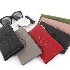 여성 지퍼형 카드 명함 지폐 동전 장지갑 입학 졸업 축하 지갑 선물 소가죽 카드 장지갑
