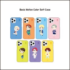 BTS 방탄소년단 캐릭터 전신형 소프트젤리케이스 노트10 아이폰11 휴대폰 케이스