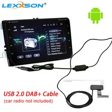 범용 USB 케이블 Dab 안테나 동글 안 이드 자동차 Dvd 라디오 지원 DAB 밴드 III 174.0MHz mh 디지털 오디오 RDS