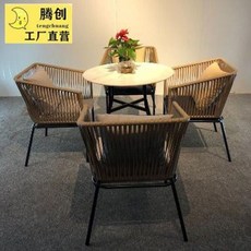 야장테이블 옥상데크 베란다 맞춤 제작 야외 테이블의 북유럽 넝쿨가구정원, 01 외 의자
