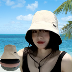 TOPNARA 데일리 썬캡 여름 예쁜모자 여성 버킷햇 가을 봄 턱끈 벙거지모자 끈 모자 양면 벙거지 여자 벙거지모자