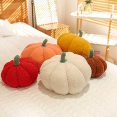 귀여운 작은 호박 부드러운 베개 오렌지 쿠션 소파 거실 침대 옆, 노란색, 23cm, 1개