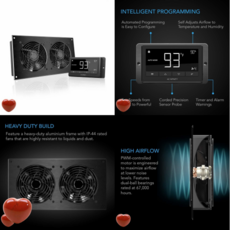 AC Infinity AIRTITAN 컨트롤러 환기 팬 쿨링팬 수경재배, Medium, Smart Controller
