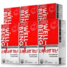 L-에너르기닌 6 000 mg x 15포 6박스 활력충전 고용량 아르기닌 함유, 350g, 6개