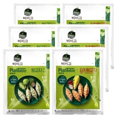 CJ 비비고 플랜테이블 왕교자 김치왕교자 2가지맛 385g x 6봉, 16개