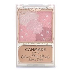 CANMAKE 캔메이크 글로우 플뢰르 치크스 (블렌드 타입) B02 로즈 발레리나 치크 광택 하이라이트 비침 매트 1개 (x1)